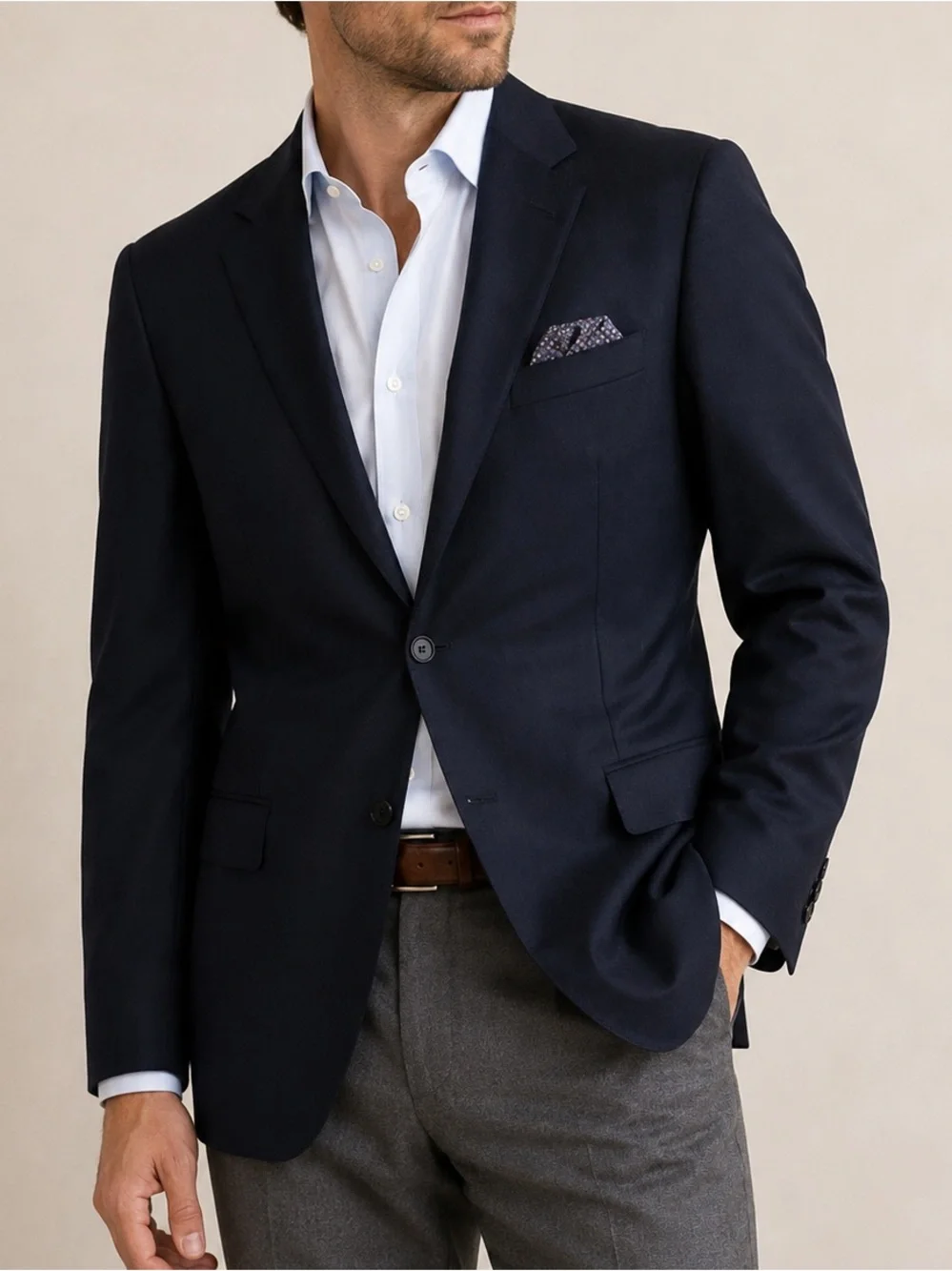 Barneys New York Loro Piana Super 120’s Wool Blazer Sport Coat Men’s 42L Navy